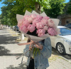 Монобукет из 25 розовых пионов